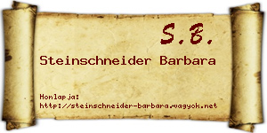 Steinschneider Barbara névjegykártya